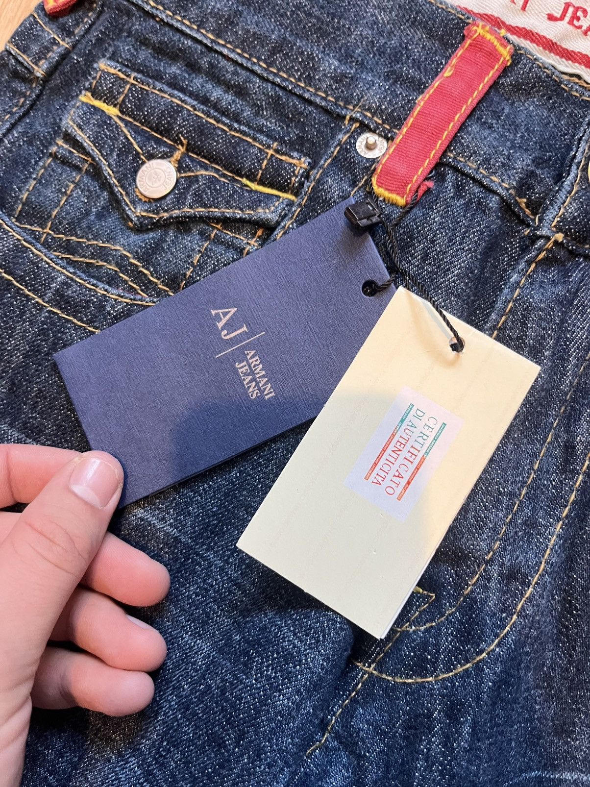 Giorgio Armani Flared Armani 00s Y2K Vintage Dirty Distressed BootCut Jeans Size US 29 - 4 Thumbnail