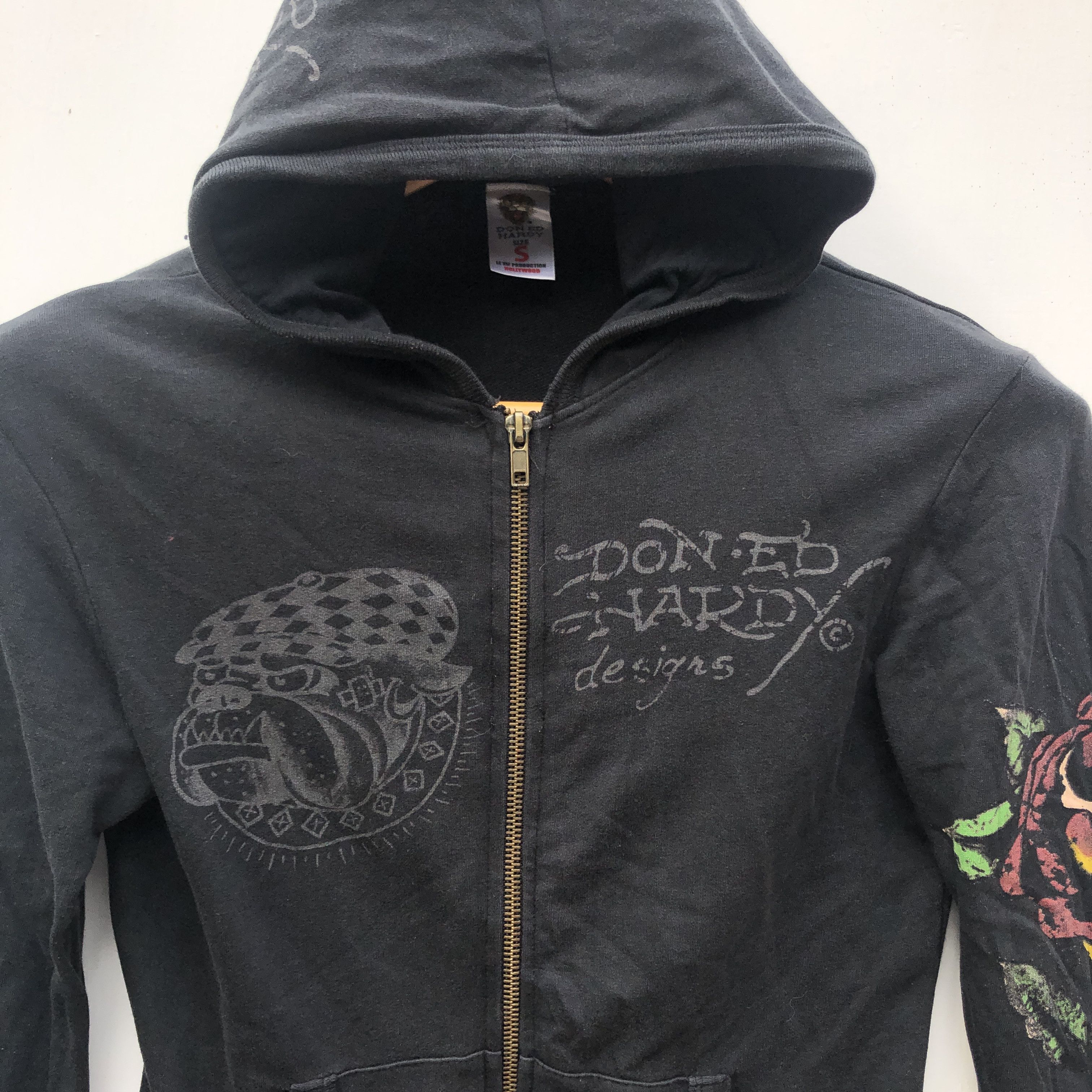 Ed Hardy DON ED HARDY Women Zipper Hoodie #1975/12 Size S / US 4 / IT 40 - 5 Thumbnail