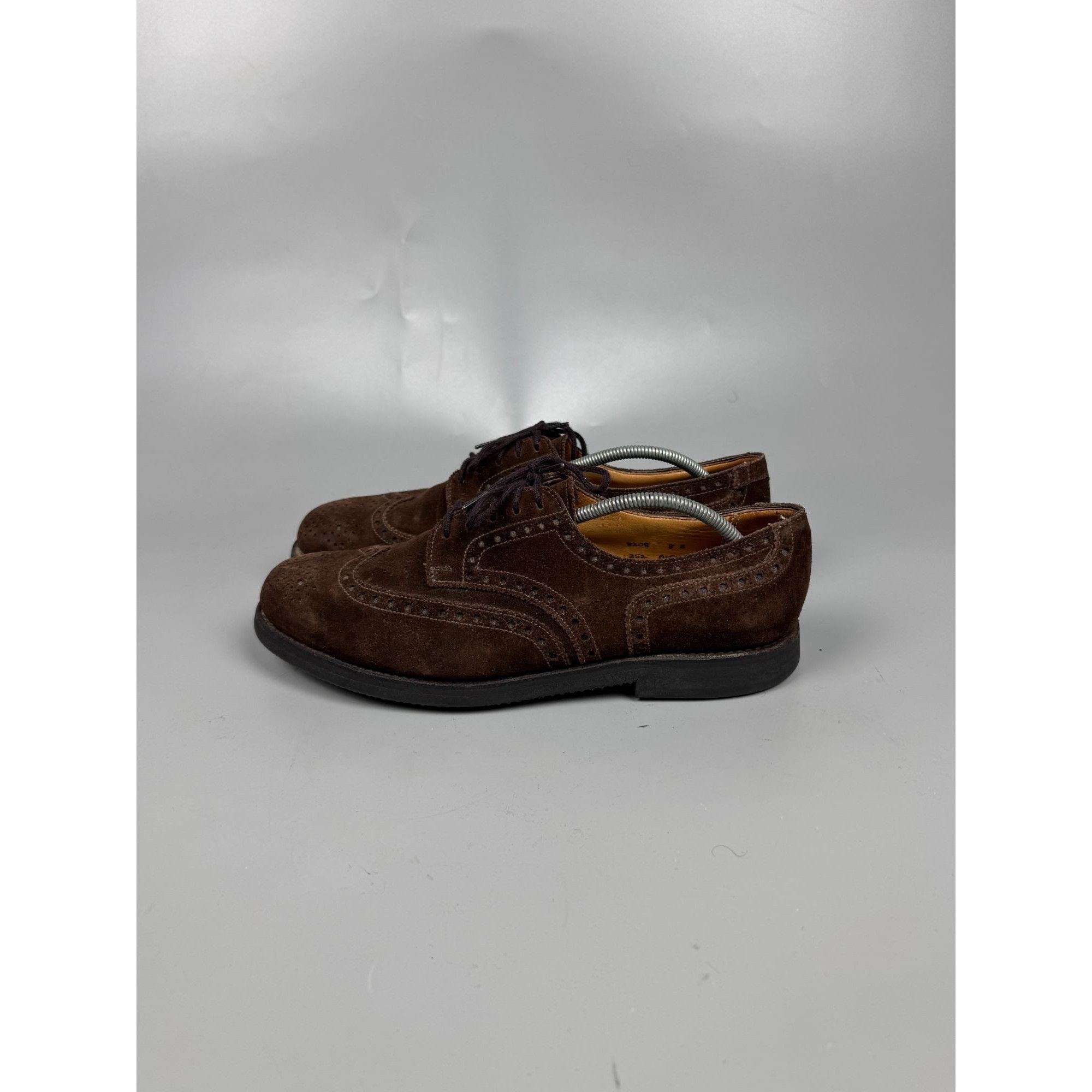 Other Ed Meier Munich Dark Brown Suede Brogues (Y1178) Size US 9 / EU 42 - 4 Thumbnail