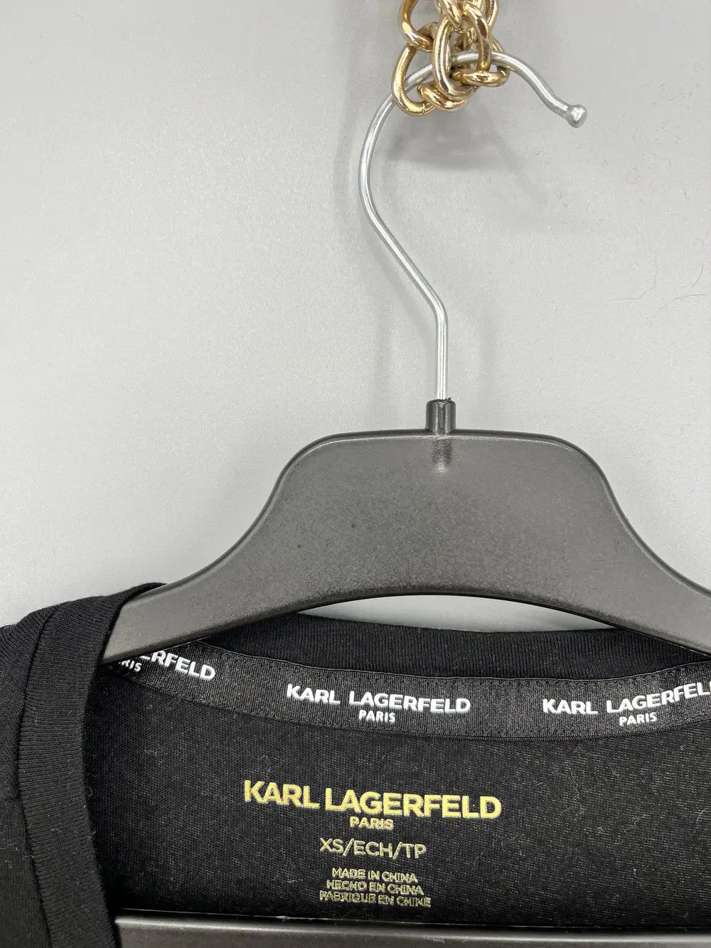Karl Lagerfeld Karl Lagerfeld Paris BIG Logo T Shirt Black Womens Size xs Size XS / US 0-2 / IT 36-38 - 7 Thumbnail