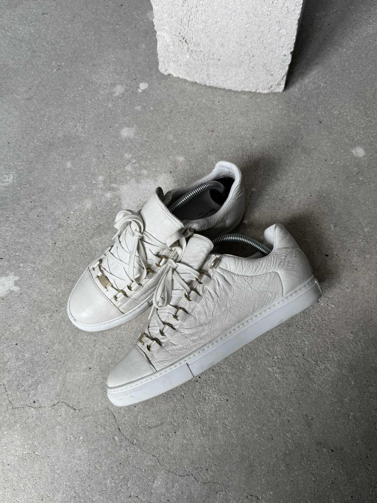 Balenciaga Balenciaga Arena Low Top Leather Sneakers Size US 7 / EU 40 - 10 Thumbnail