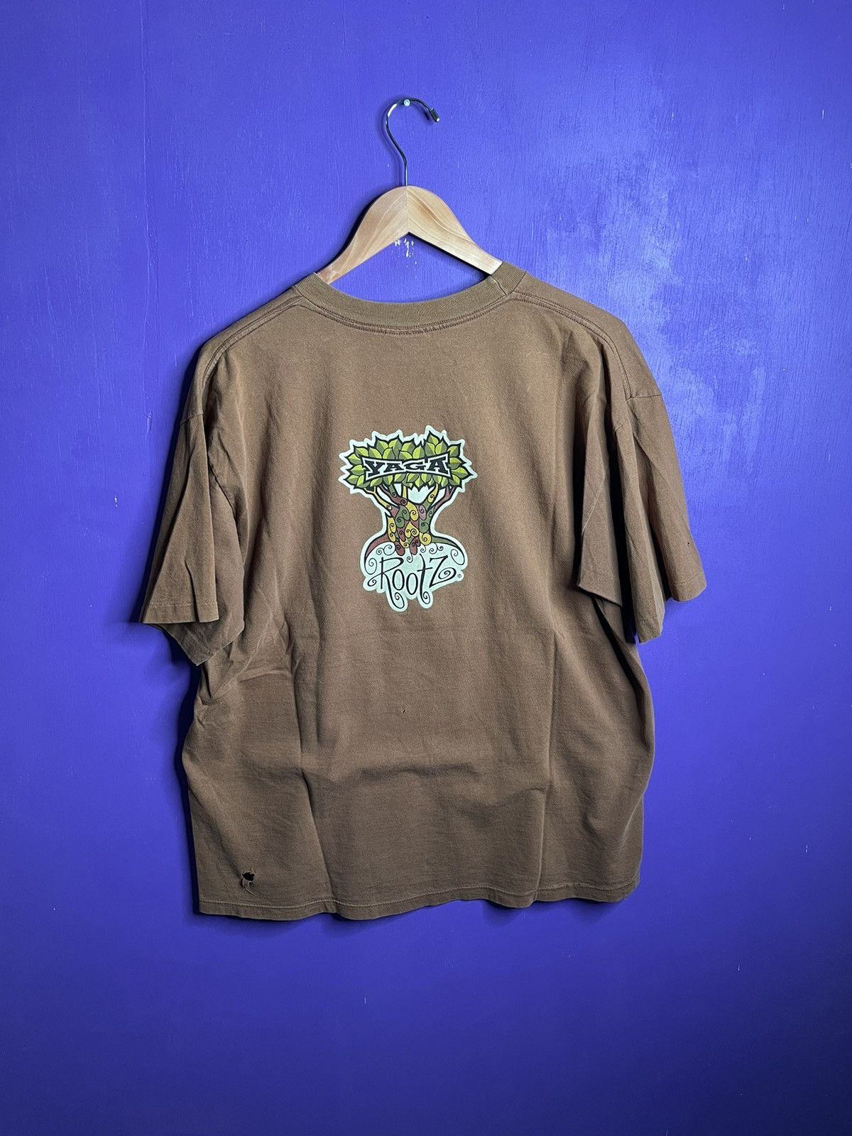 Vintage Vintage 90s YAGA rootz tree logo t-shirt Size US L / EU 52-54 / 3 - 2 Thumbnail