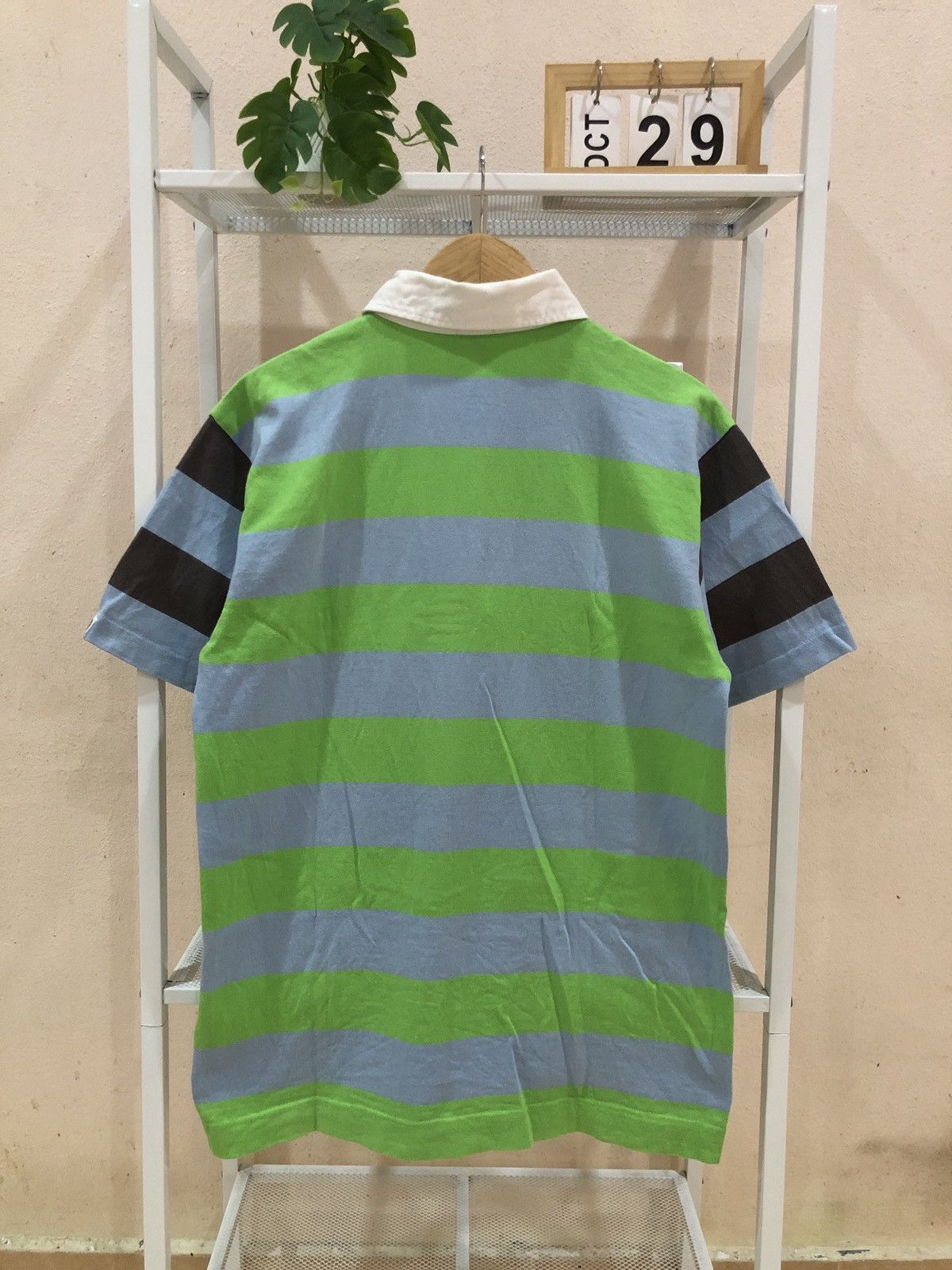 Bape BAPE A Bathing Ape Striped Polo Rugby Shirts Size US M / EU 48-50 / 2 - 2 Thumbnail