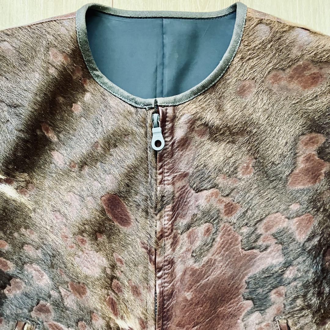 Yohji Yamamoto POUR HOMME 02aw look36 archive riders leather jacket Size US L / EU 52-54 / 3 - 4 Thumbnail