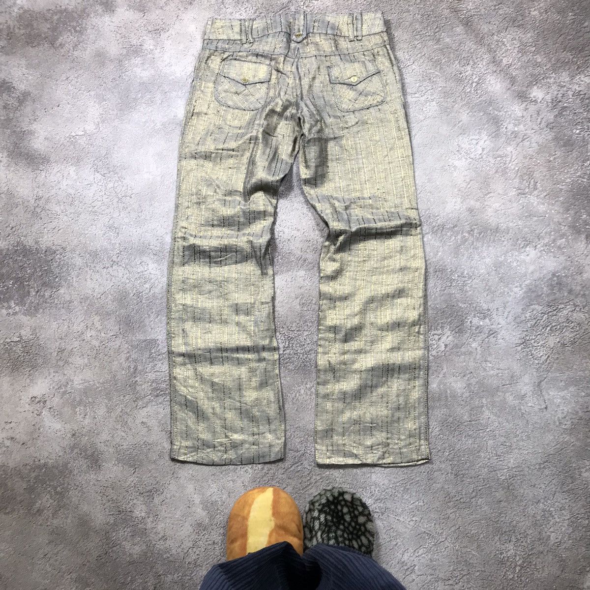 Vintage Vintage Y2K Baggy Cargo Pants Distressed Streetwear Logo 31 Size 31" - 3 Thumbnail