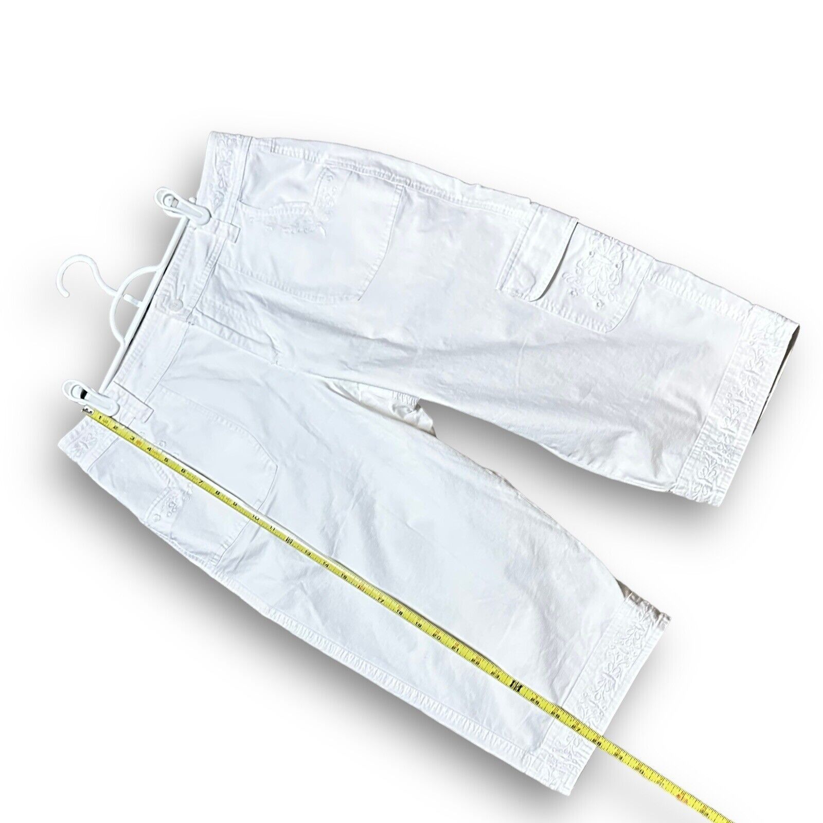 Coldwater Creek Coldwater Creek Ladies 14 White Capri Cotton/Spandex Lightwe Size 36" / US 14 / IT 50 - 13 Thumbnail