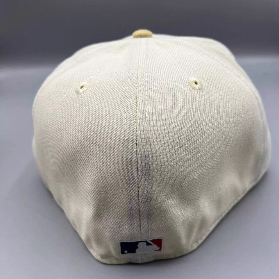 New Era Cleveland Guardians Hat Men 7 5/8 White MLB Fitted Cap New Size ONE SIZE - 5 Thumbnail