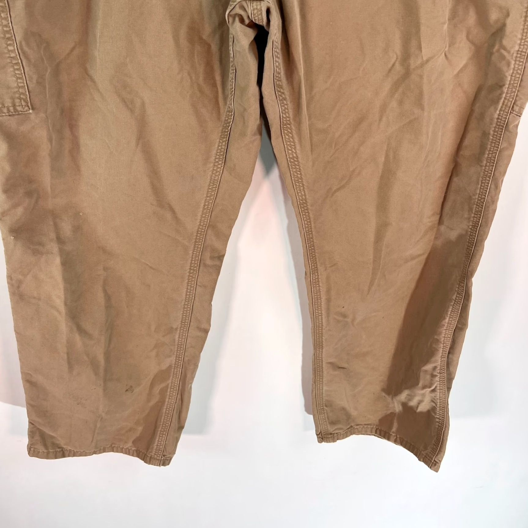 Carhartt VINTAGE Carhartt Carpenter Pants Jeans 42 XT 30 Tan Distressed Pockets Brown Cotton Canvas Mens Size US 42 / EU 58 - 4 Thumbnail