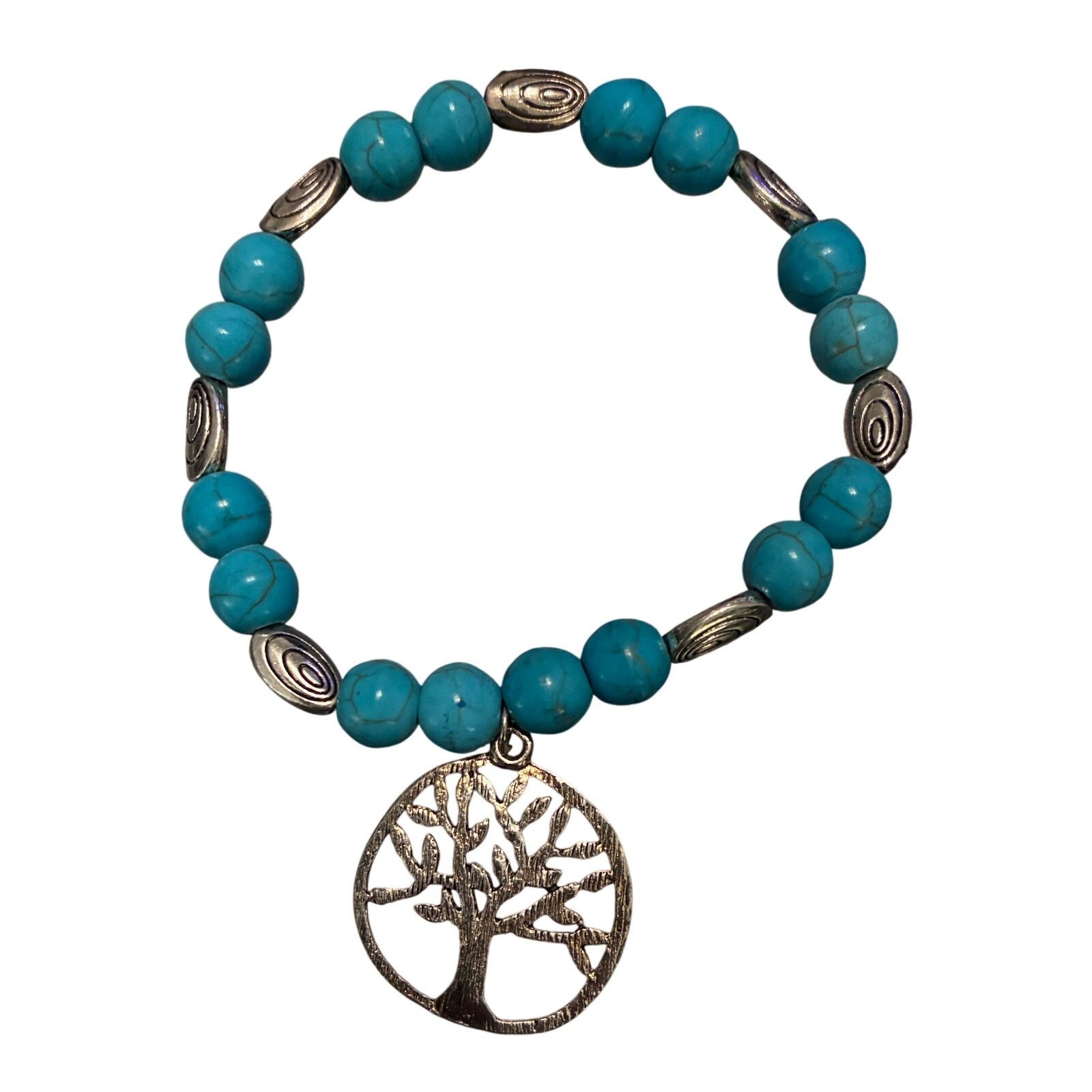 Handmade Handmade Tree of life beaded bracelet size 6.5” Turquoise Size ONE SIZE - 3 Thumbnail