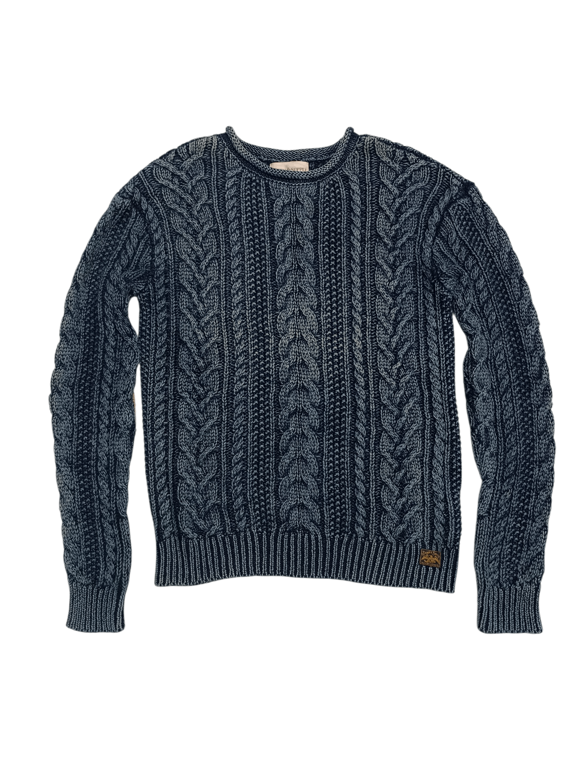 Denim & Supply Ralph Lauren Denim & Supply Ralph Lauren Indigo Dyed Cable Knit Sweater Size US M / EU 48-50 / 2 - 6 Thumbnail