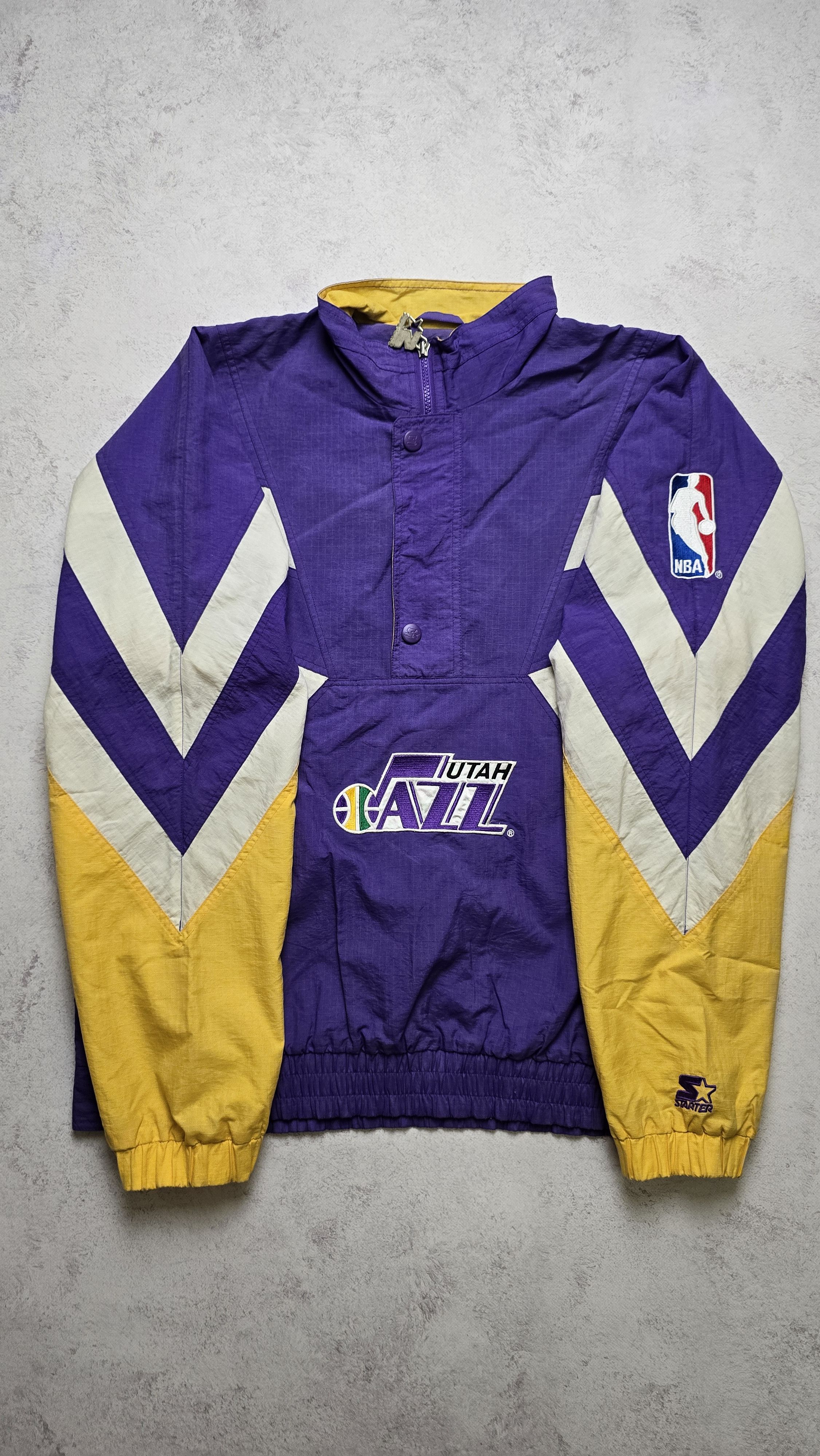 Starter Vintage Utah Jazz Jacket Men's Large Purple Yellow Starter Size US L / EU 52-54 / 3 - 2 Thumbnail