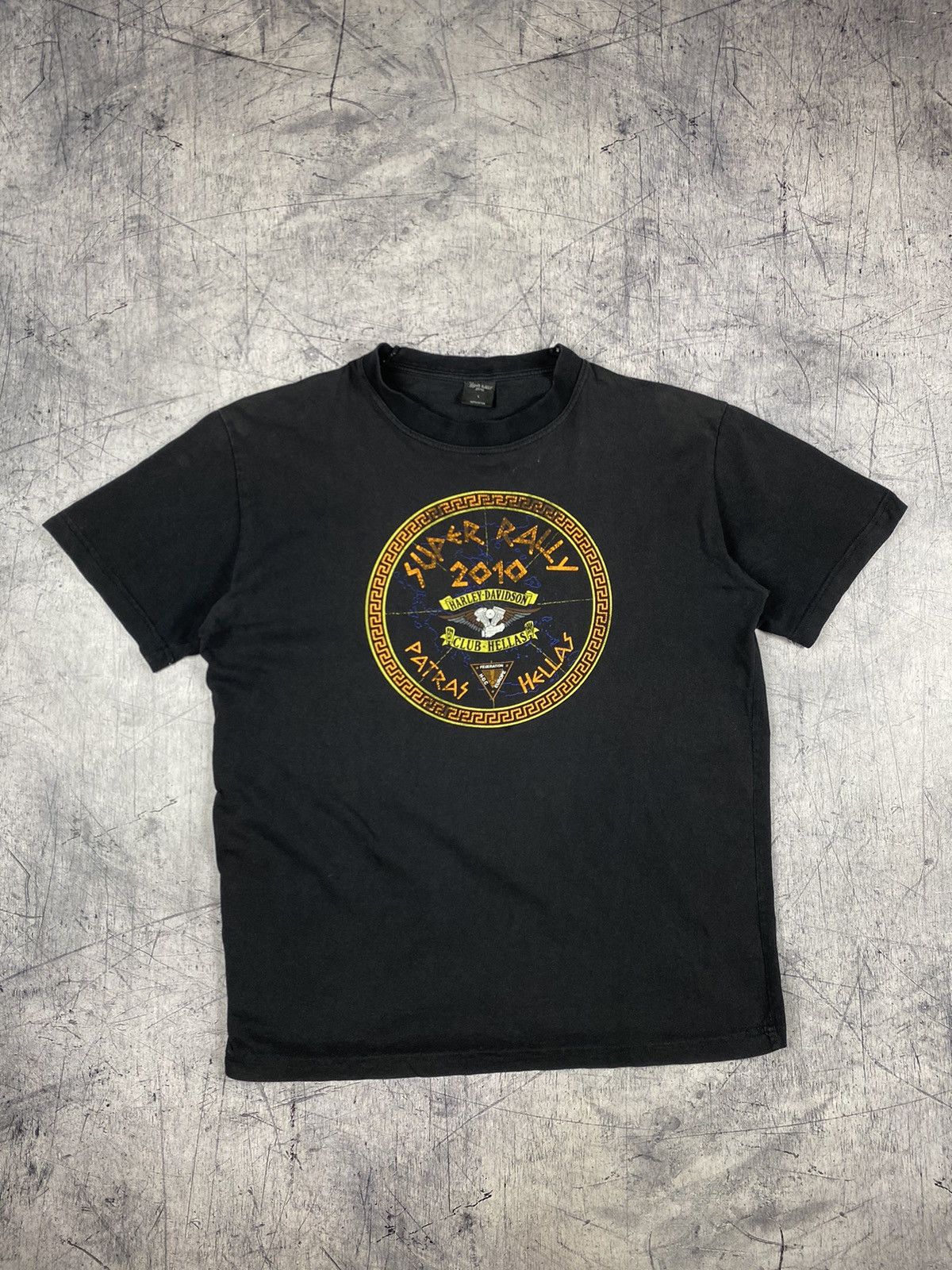 Harley Davidson × Vintage Harley Davidson Club Hellas 2010 Y2K Supper Rally T Shirt Size US L / EU 52-54 / 3 - 2 Thumbnail