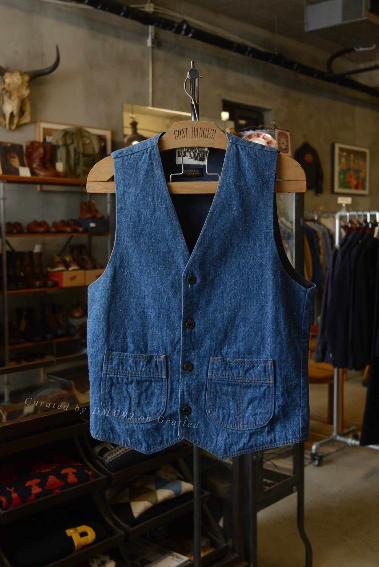 Levi's Vintage Clothing 1970s Levis Panatela Denim Vest Size US S / EU 44-46 / 1 - 1 Thumbnail