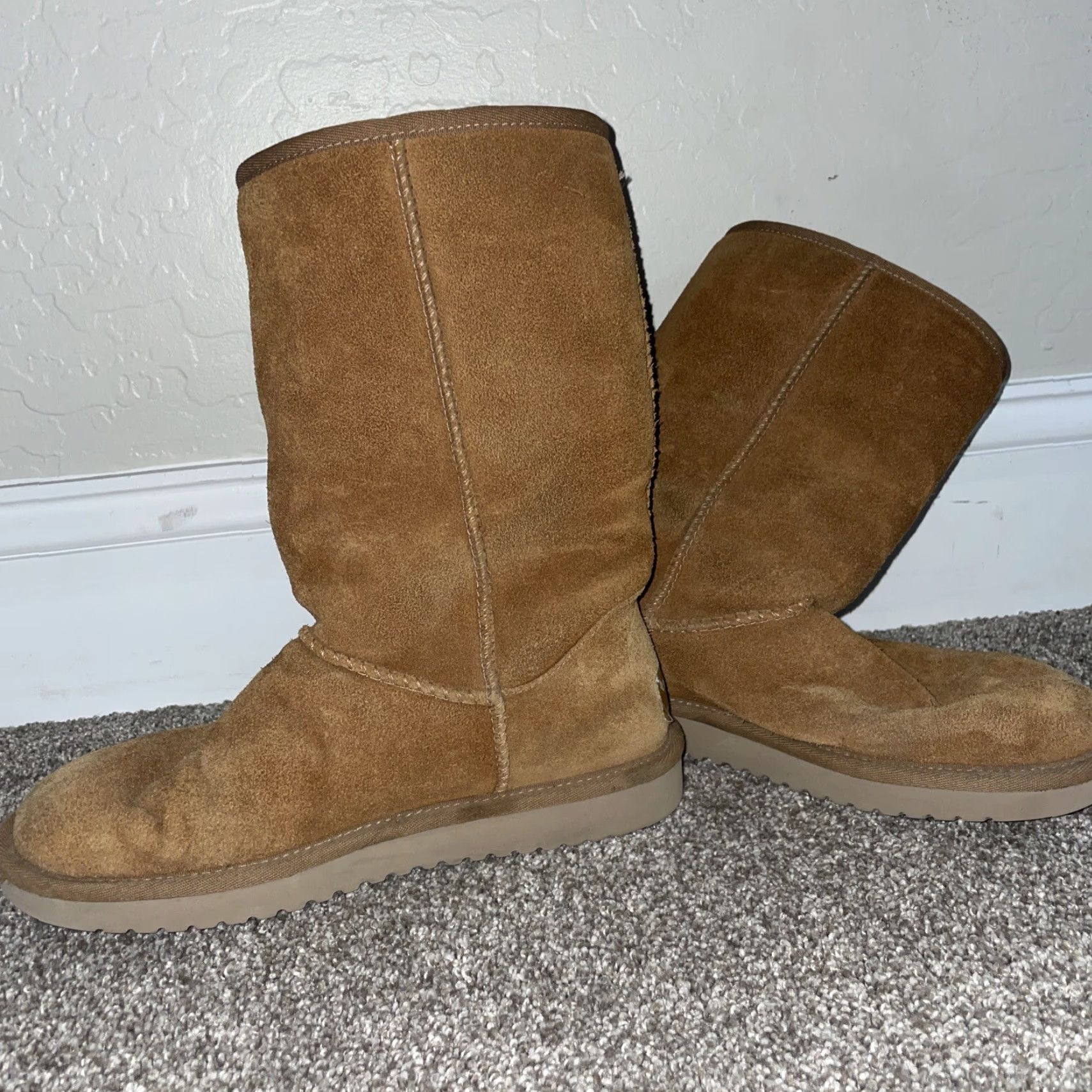 Vintage Koolaburra By Ugg Brown Fleece Lined Boots Womens Size 6 Brown Suede Bootie Lined Size M / US 6-8 / IT 42-44 - 4 Thumbnail