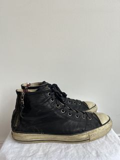 Converse x john varvatos chuck outlet ii coated leather low top