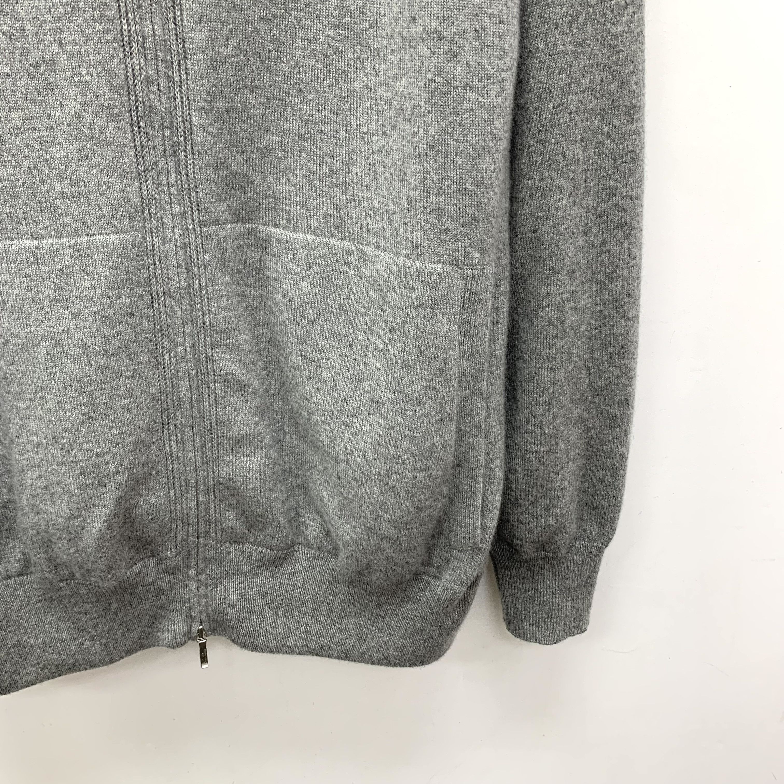 Loro Piana Loro Piana Cashmere Hoodie Zip Jacket Grey (L) Size US L / EU 52-54 / 3 - 4 Thumbnail