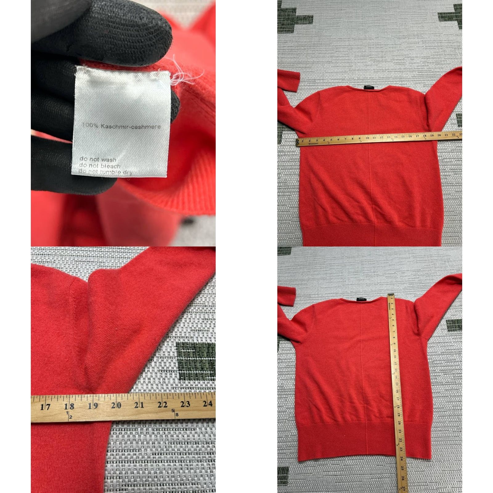 Akris Akris Sweater Womens 6 Red Cashmere V-Neck Tight Knit Ribbed Relaxed Fit Winter Size M / US 6-8 / IT 42-44 - 8 Thumbnail