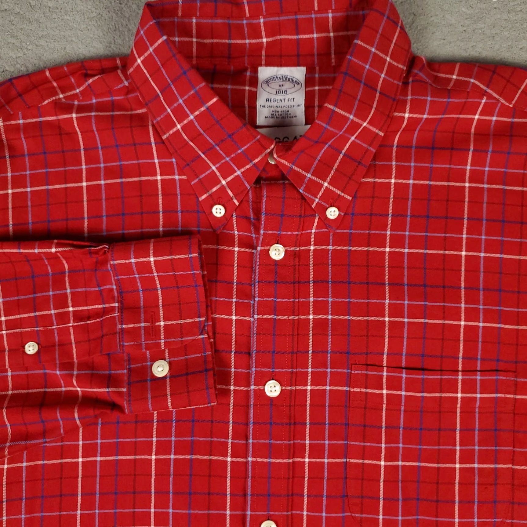 Brooks Brothers Brooks Brothers Shirt Mens XL Red Check Regent Casual Button Up Long Sleeve Size US XL / EU 56 / 4 - 2 Thumbnail