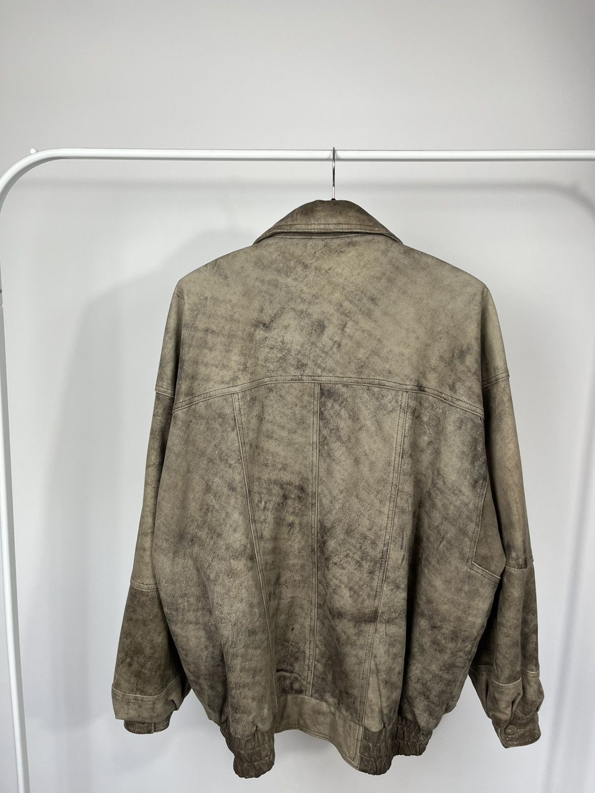 Genuine Leather Vintage Distressed Leather Jacket Brown Bomber Style Coat Size US XL / EU 56 / 4 - 15 Thumbnail