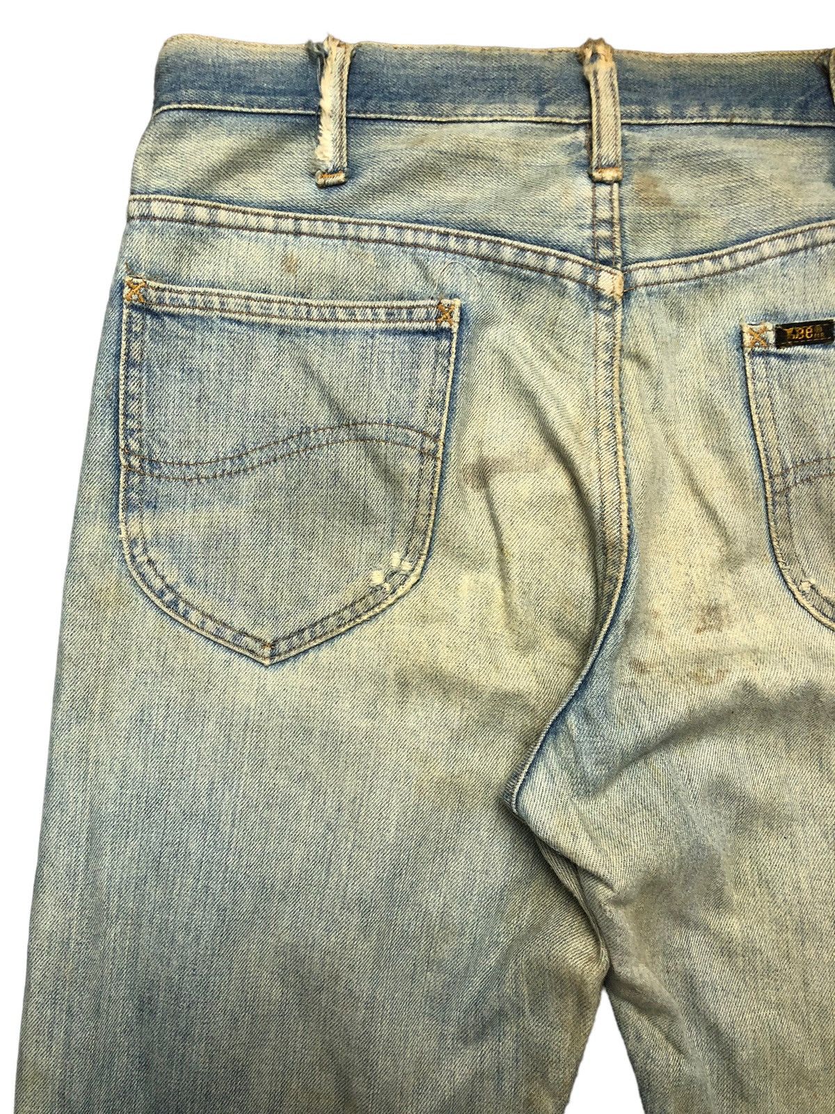 Lee Vintage 70s Lee Riders Distressed Mud Wash Jeans Size US 33 - 13 Thumbnail