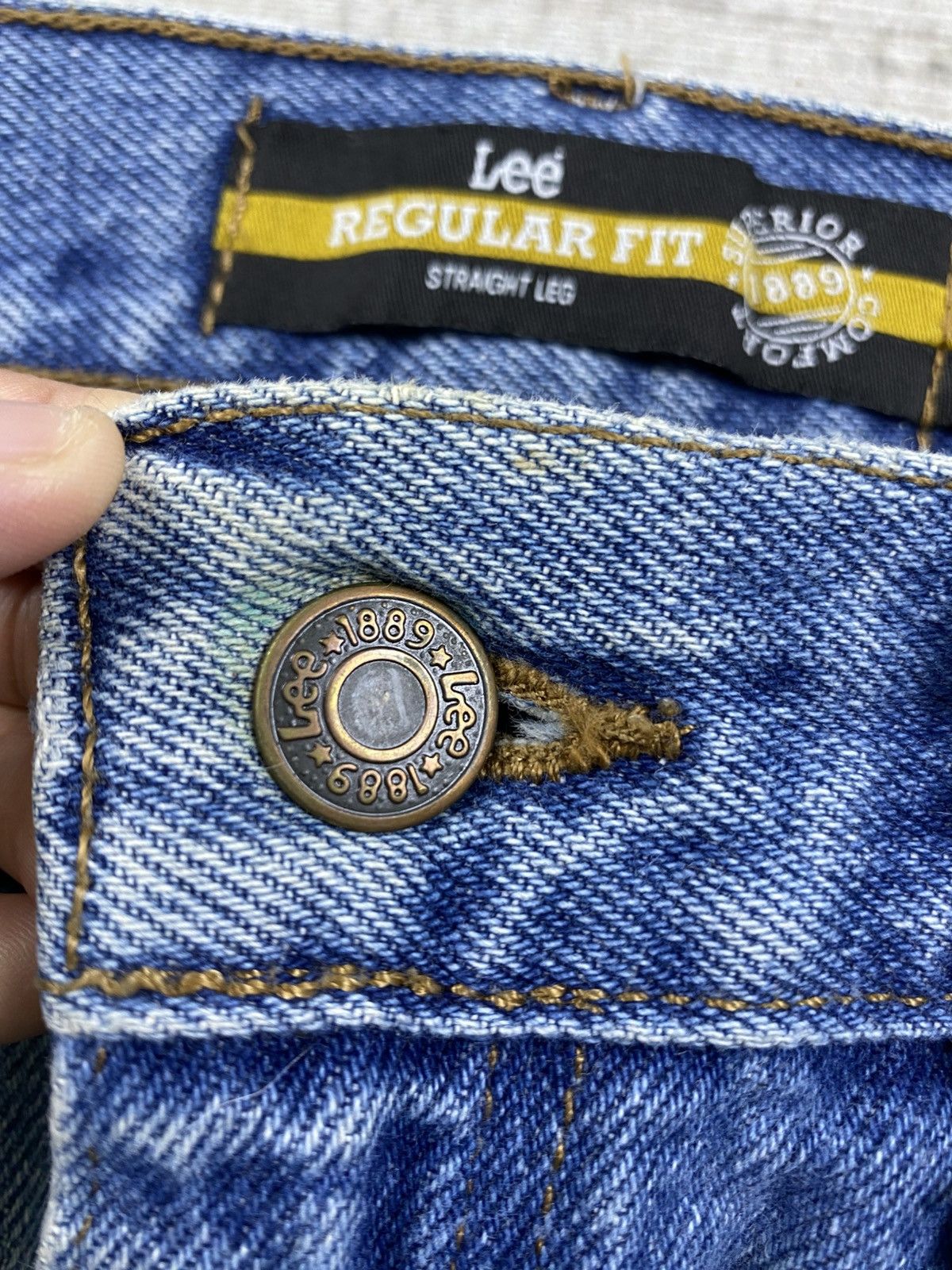 Lee × Vintage Vintage 90s Lee Distressed Denim Pants Size US 34 / EU 50 - 11 Thumbnail