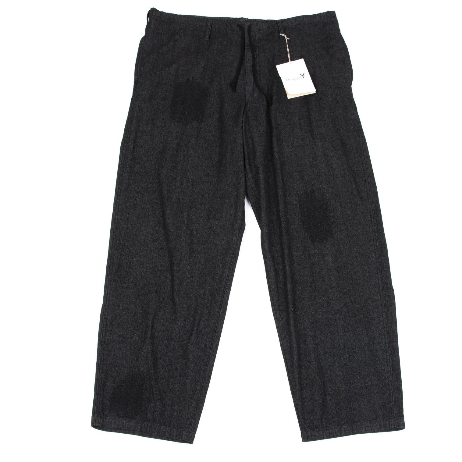 Yohji Yamamoto Repair Design Denim Pants in Black Size 3 Size US 34 / EU 50 - 1 Thumbnail