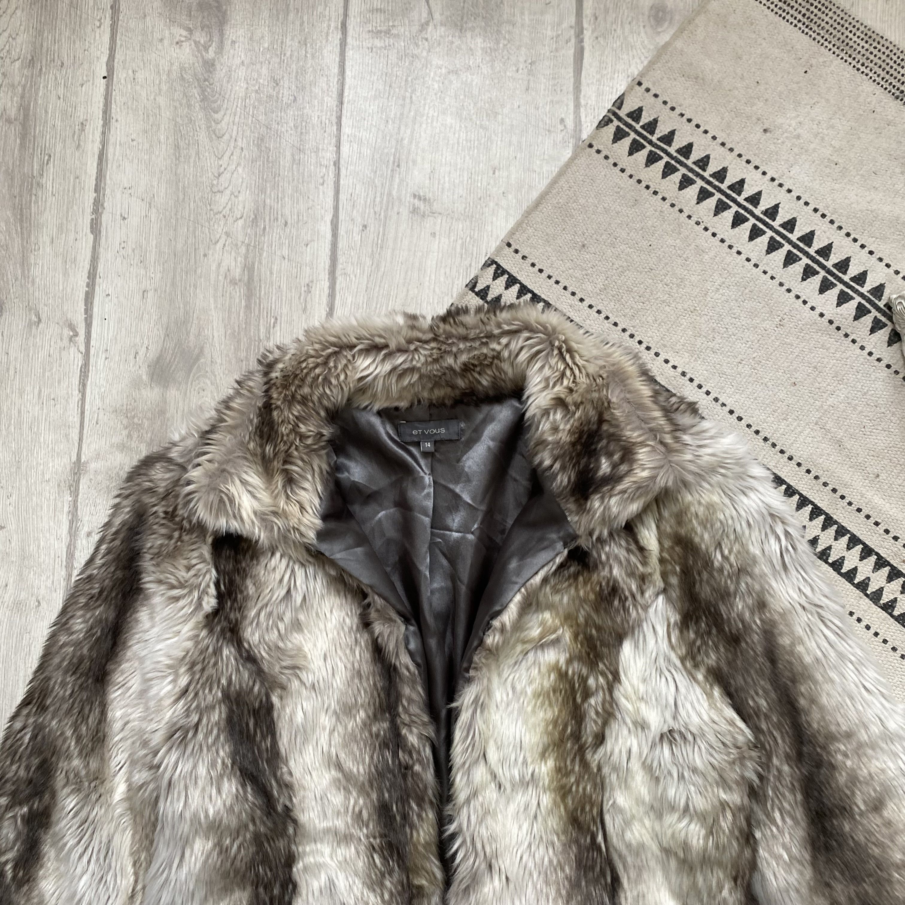 Hysteric Glamour Vintage 2000s Faux Fur Jacket coat Y2K Avantgarde Size L / US 10 / IT 46 - 3 Thumbnail