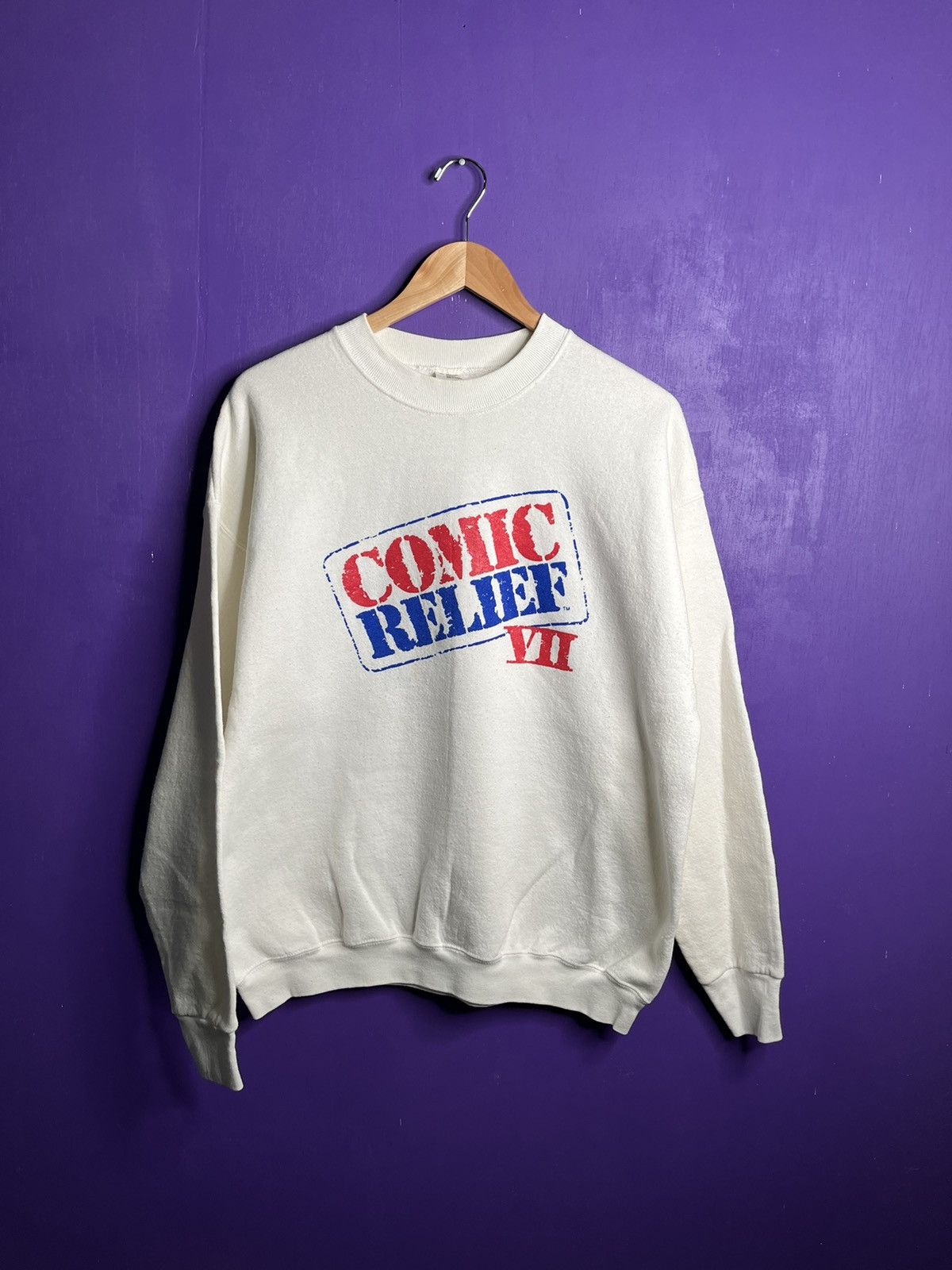 Vintage Vintage 1995 Comic Relief VII lineup crewneck Size US XL / EU 56 / 4 - 1 Thumbnail