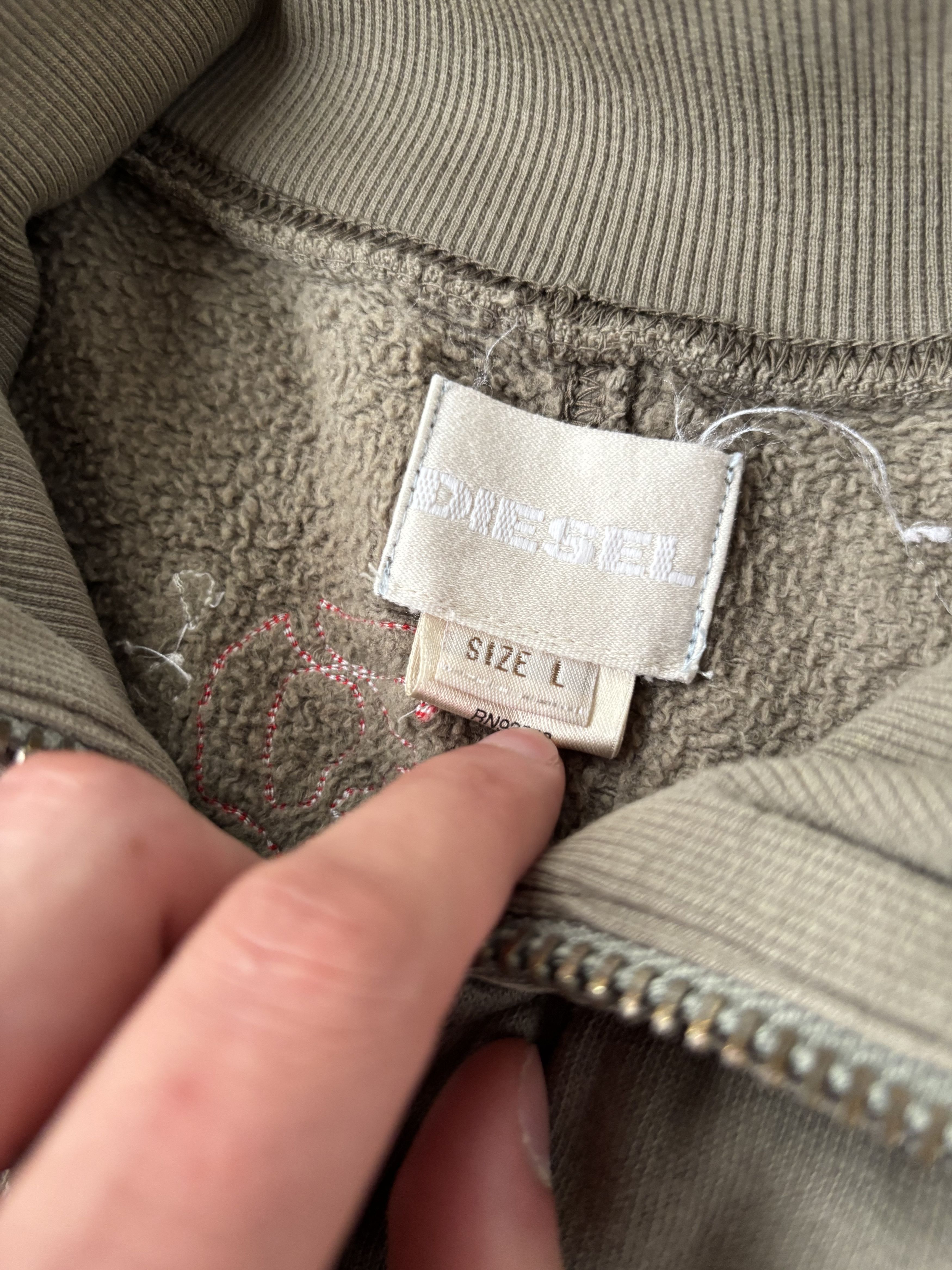 Diesel VTG CROPPED WASHED DIESEL HOODIE AVANT GARDE Y2K Size US M / EU 48-50 / 2 - 12 Thumbnail