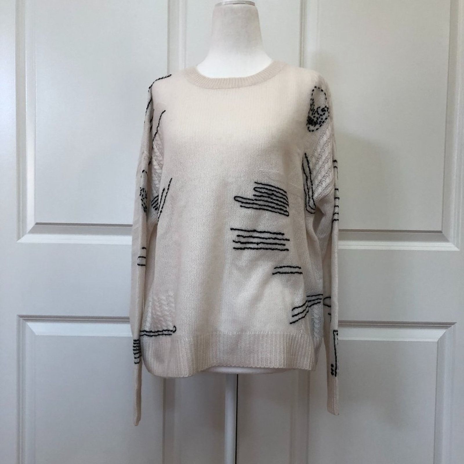 360Cashmere Skull Cashmere White Paxon Cashmere Sweater - 360 Cashmere Size S / US 4 / IT 40 - 1 Thumbnail