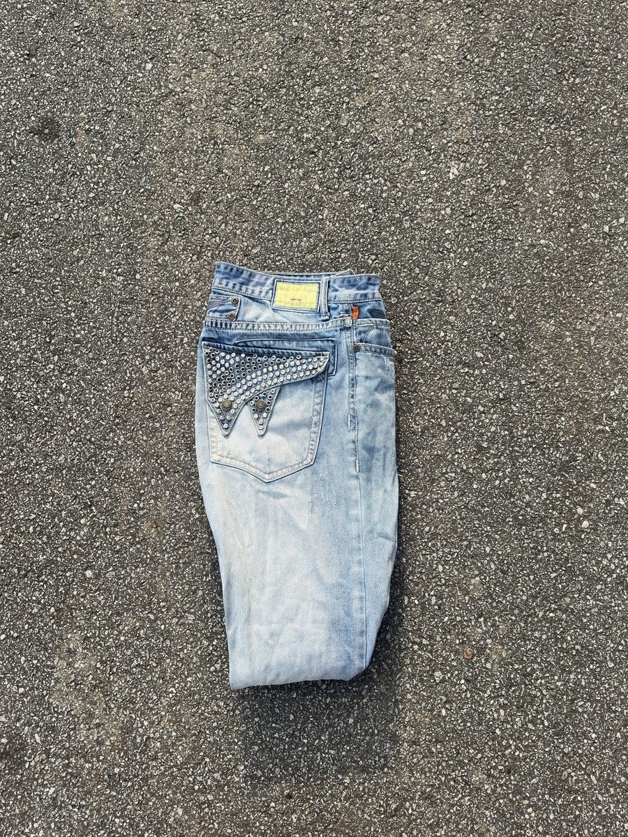 image of Robins Jeans x Vintage Y2K Robin’S Jeans Diamond Rhinestone Studded in Blue, Men's (Size 40)