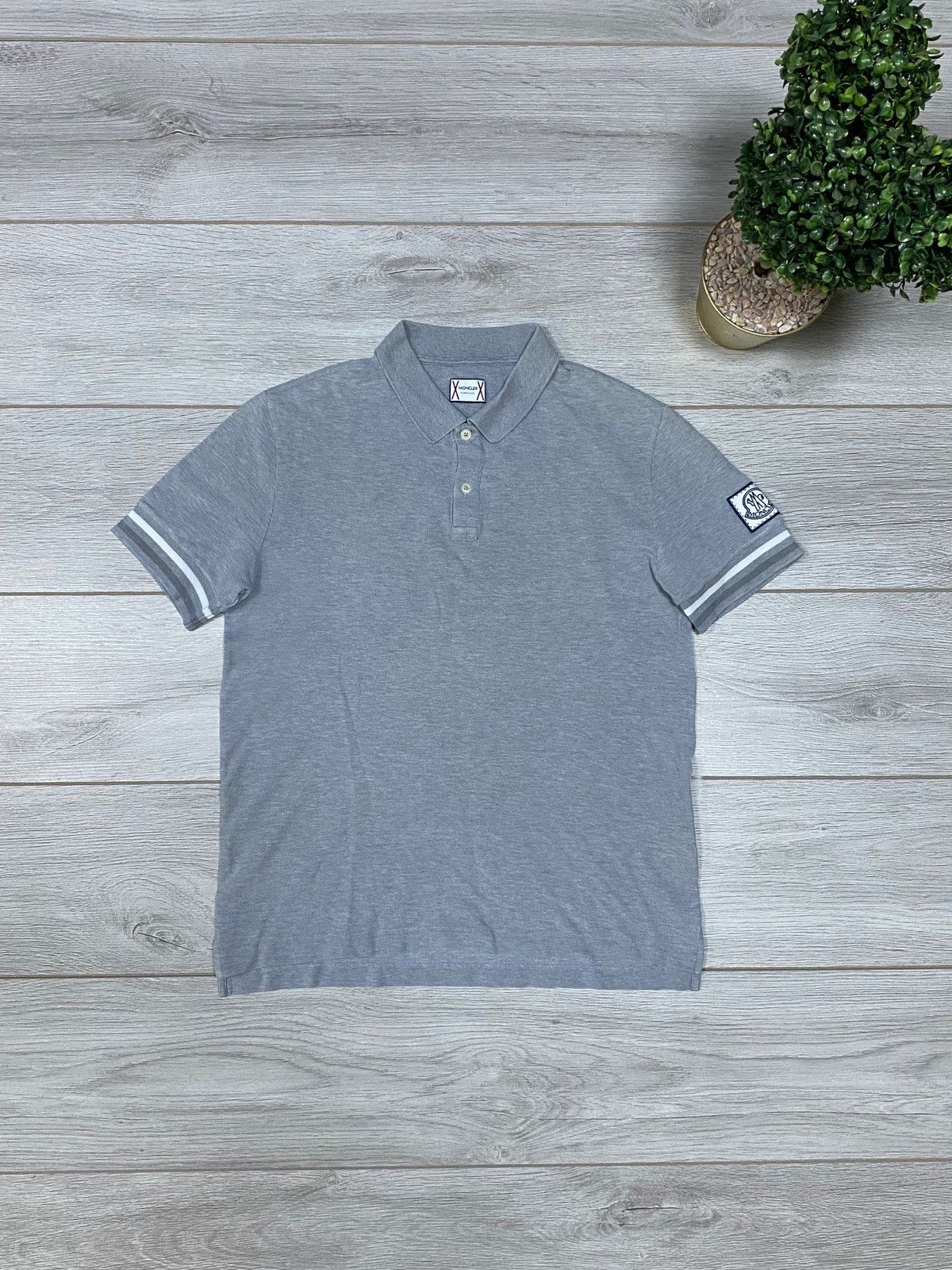 Moncler Maglia Polo Shirt in Blue - Outlet Sale Always Under