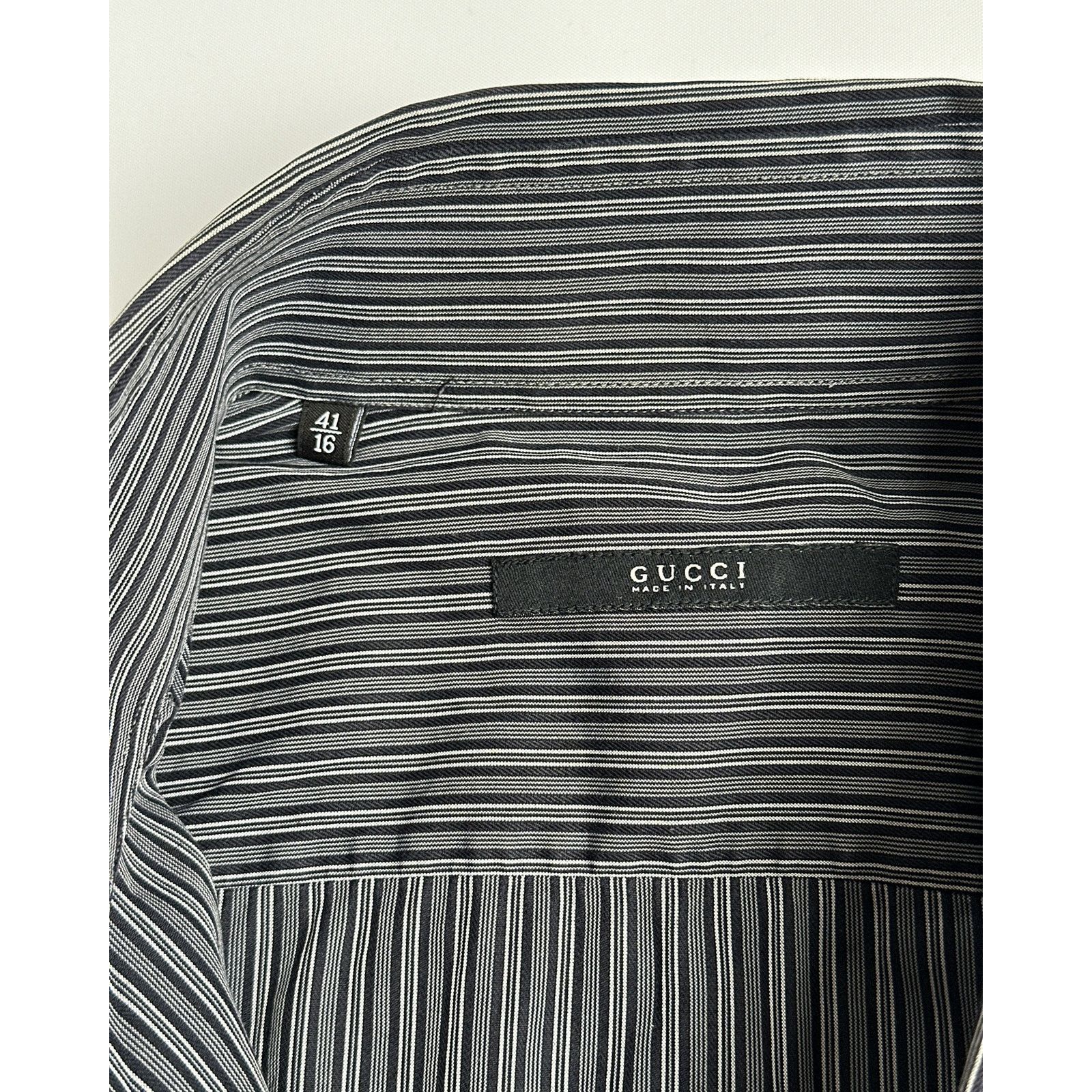 Gucci Gucci by Tom Ford Pinstriped Button Up Shirt Size US M / EU 48-50 / 2 - 5 Thumbnail