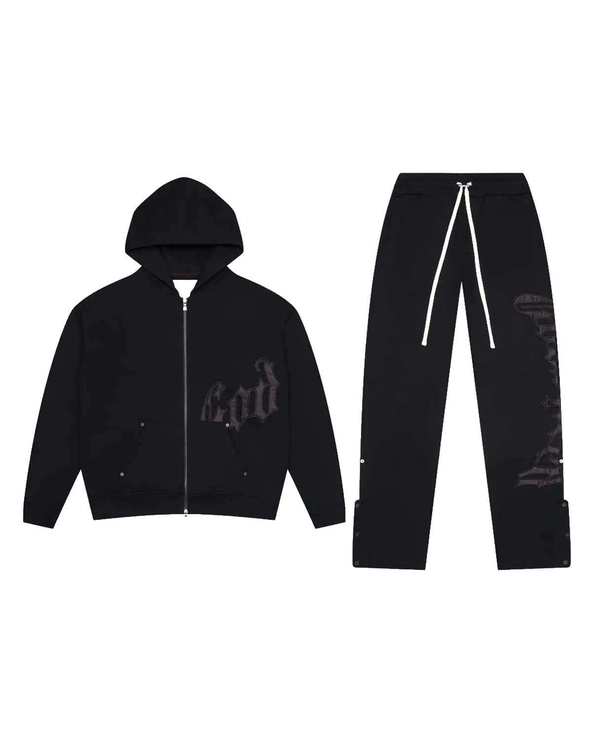 Godspeed OG Logo Sweatsuit V2 Black/Satin Black Size US XL / EU 56 / 4 - 1 Thumbnail