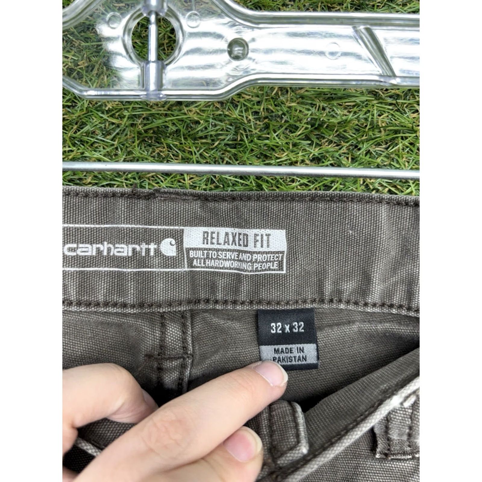 Carhartt Carhartt Pants Mens 32x32 Relaxed Fit Workwear Gray Distressed BN2517-M Size US 32 / EU 48 - 4 Thumbnail