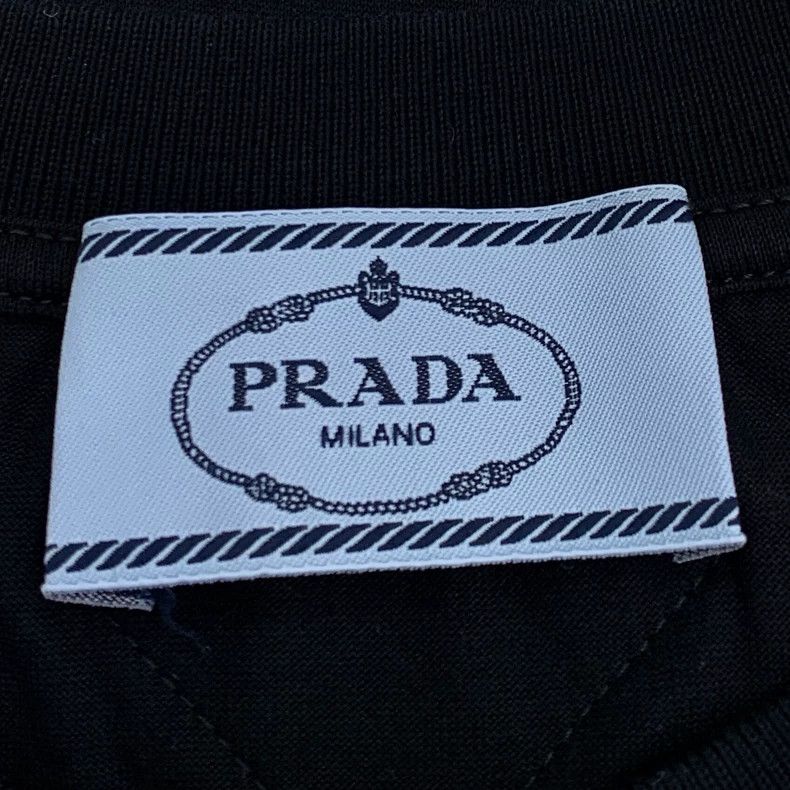 Prada PradaBlack floral printed cotton round-neck short-sleeved T Size US XS / EU 42 / 0 - 7 Thumbnail