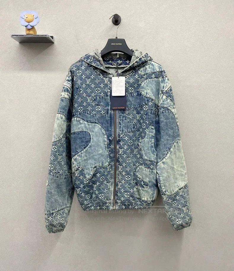 Louis Vuitton Louis Vuitton Denim Jacket with Hood . Size US L / EU 52-54 / 3 - 3 Thumbnail