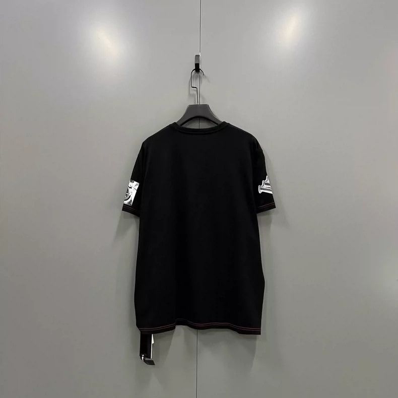 Givenchy Givenchy Black Letter Pattern Printed Short Sleeve 2506-Ne Size US XL / EU 56 / 4 - 2 Thumbnail