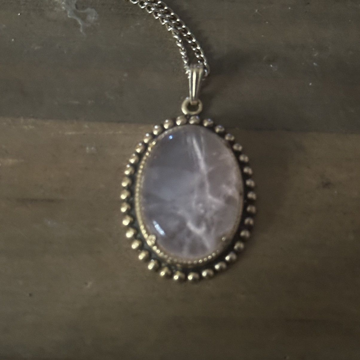 Vintage Vintage gold tone oval rose quartz pendant necklace Size ONE SIZE - 4 Thumbnail