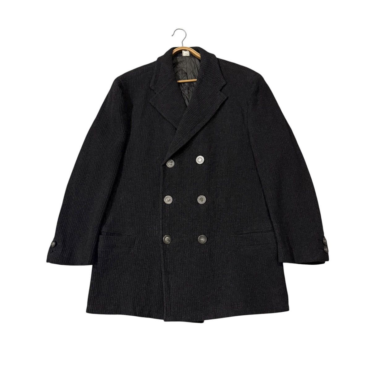 Versace RARE! Vintage Gianni Versace Laine Wool Double Breast Jacket Size US L / EU 52-54 / 3 - 1 Thumbnail