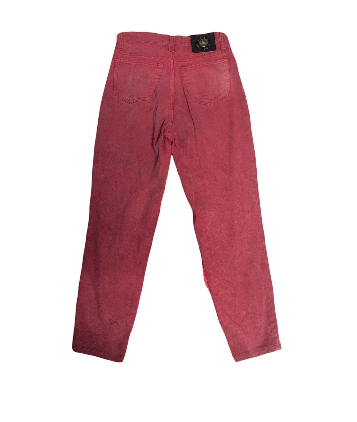 VINTAGE VERSACE JEANS COUTURE DENIM RED FADED