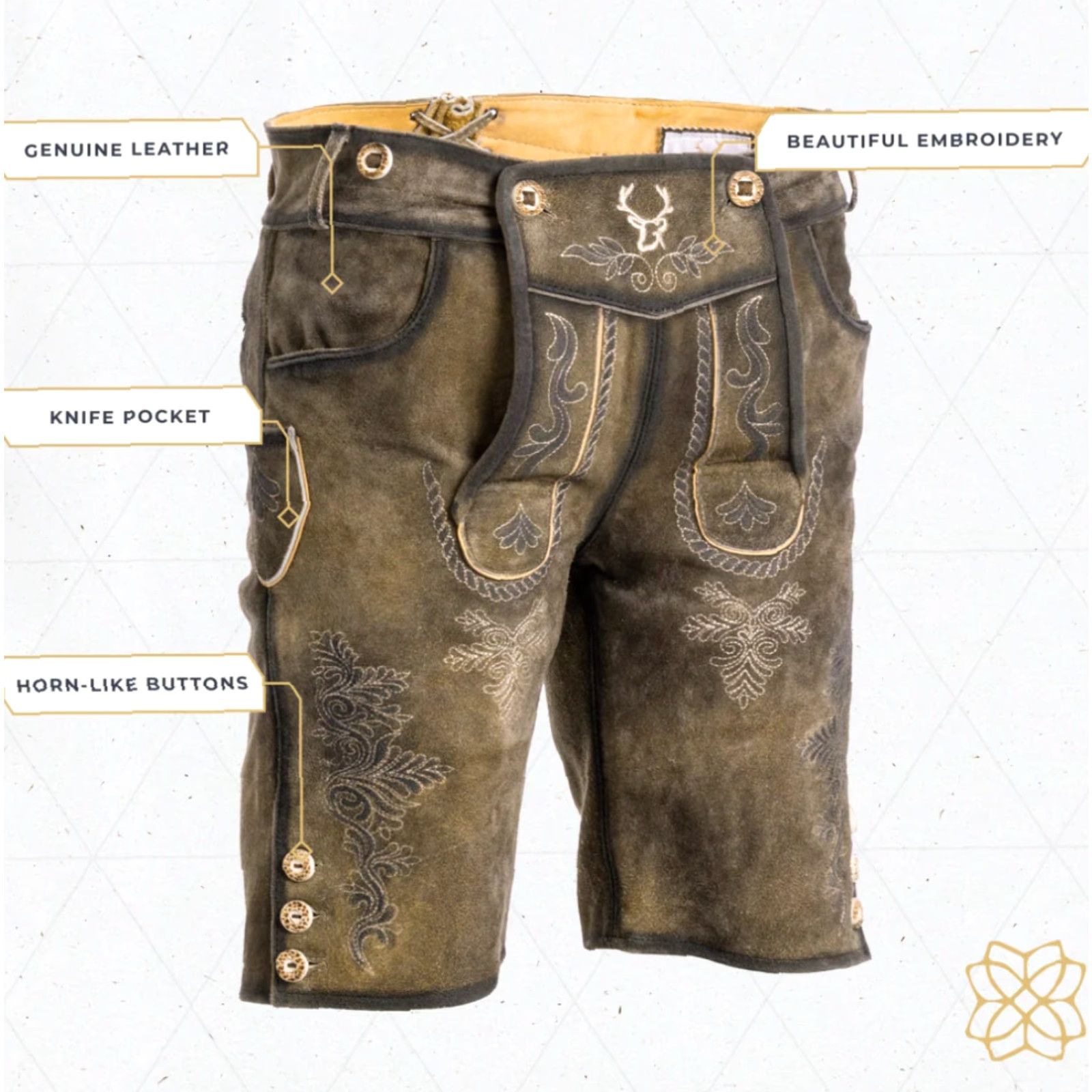 Bavaria Trachten Lederhosen Mens Suede Leather German Oktoberfest Waxed Brown 28 Brown Mens Leather Oktoberfest Lederhosen 28