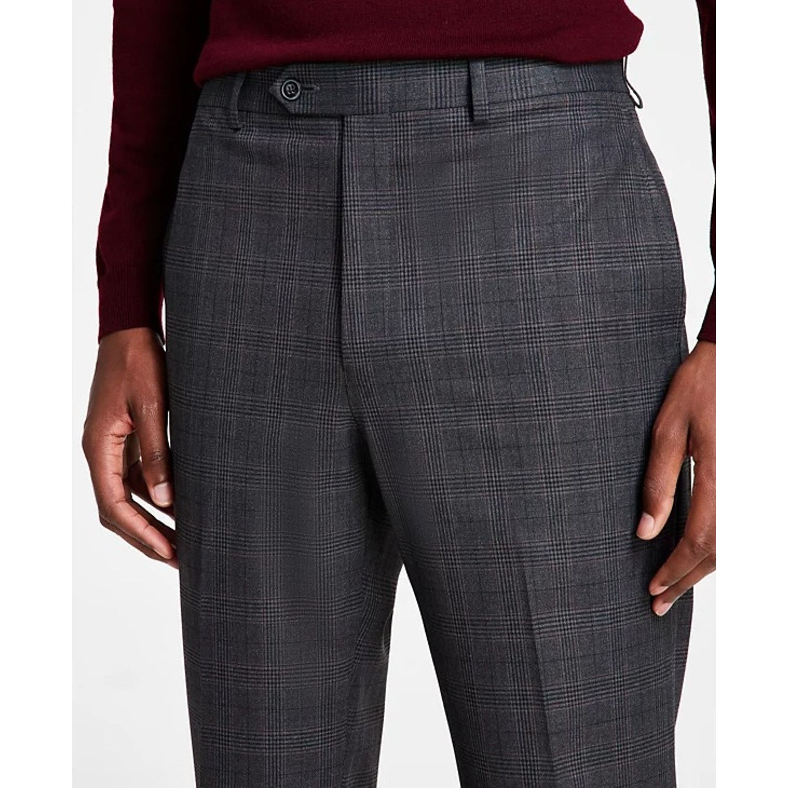 Michael Kors Michael Kors Men's Plaid Dark Grey Dress Pants Size 42W 32L Size US 42 / EU 58 - 4 Thumbnail