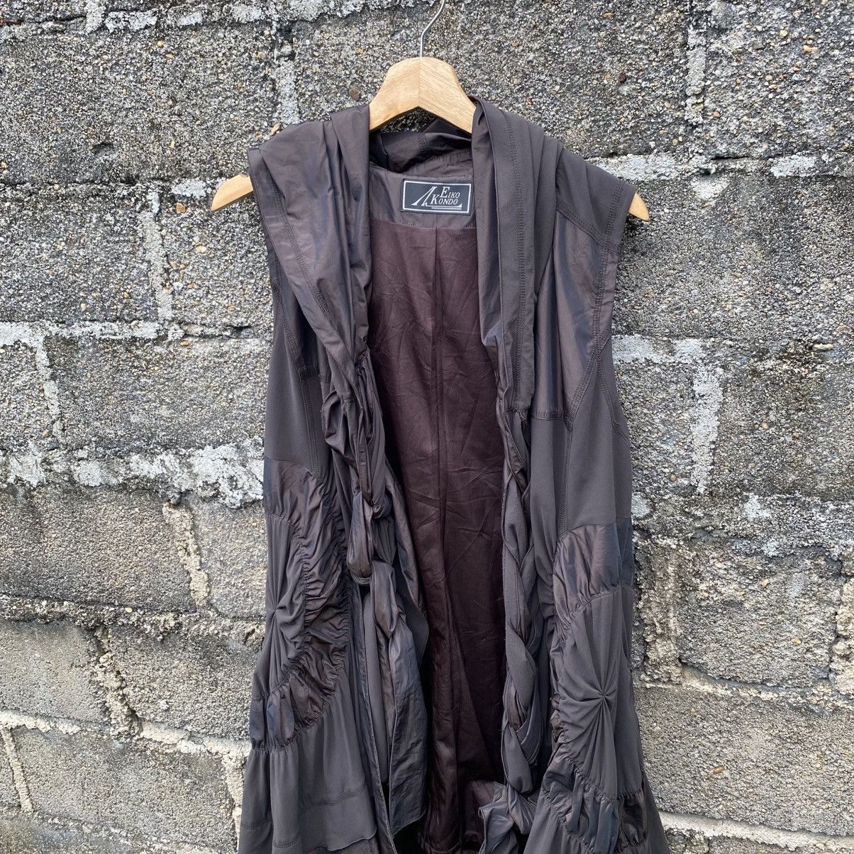 Japanese Brand Vintage Eiko Kondo Hoodie Cardigan Size 42 Brown Colour Size M / US 6-8 / IT 42-44 - 18 Thumbnail
