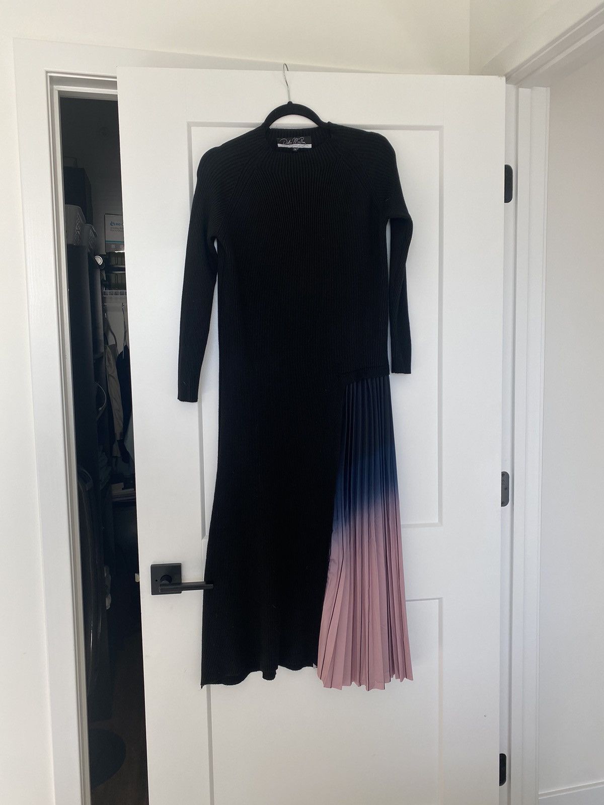Other Dalia MacPhee Black Midi Sweater Pleated Ombre Size 2X Size XXL / US 16-18 / IT 52-54 - 2 Thumbnail