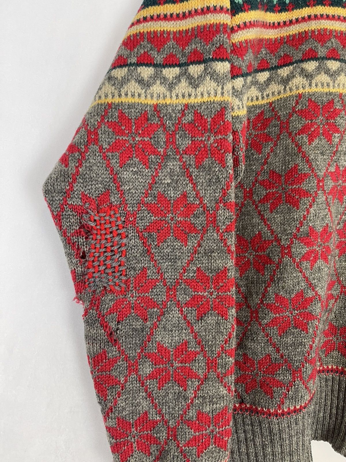 Chaps Ralph Lauren 90s chaps ralph lauren repaired wool multicolour sweater Size US M / EU 48-50 / 2 - 2 Thumbnail