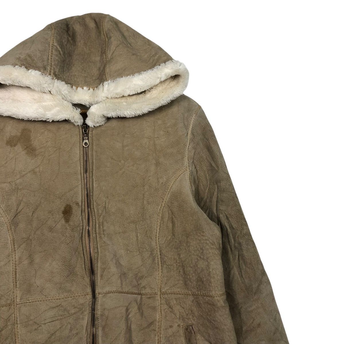 Vintage 🔥VINTAGE BIKER LEATHER JACKET MARVIN RICHARDS BLANKET HOODIE Size L / US 10 / IT 46 - 8 Thumbnail