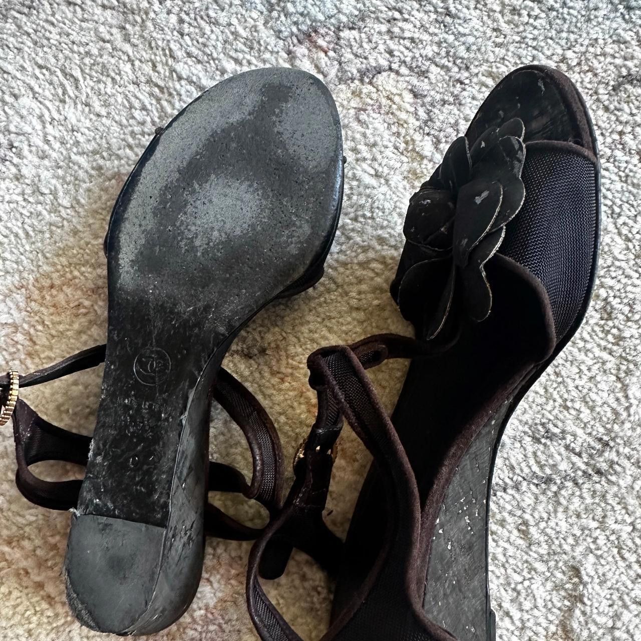 Chanel Chanel Camelia Wedge Meag Sandals Size US 7 / IT 37 - 2 Thumbnail
