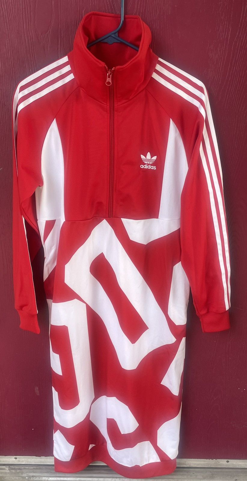 Adidas ADIDAS Bold Age Red track suit maxi dress Size S / US 4 / IT 40 - 1 Thumbnail