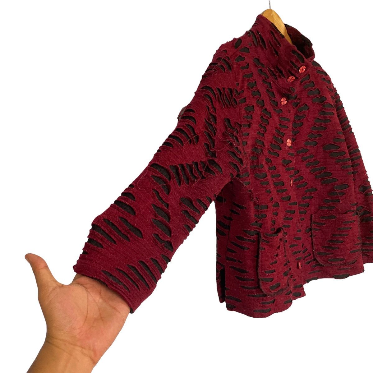 Designer Japanese Bondage Ripped Jacket Size M / US 6-8 / IT 42-44 - 6 Thumbnail